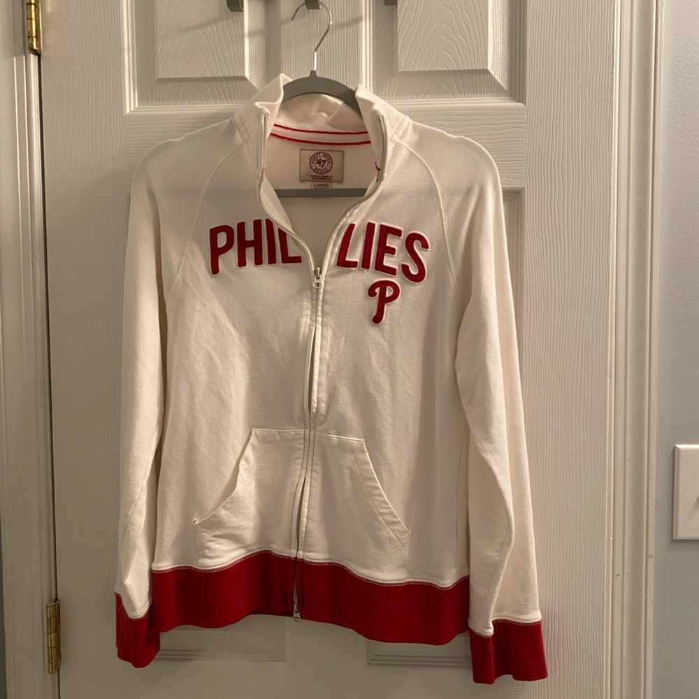 47 Brand White and Red Phillies Jacket